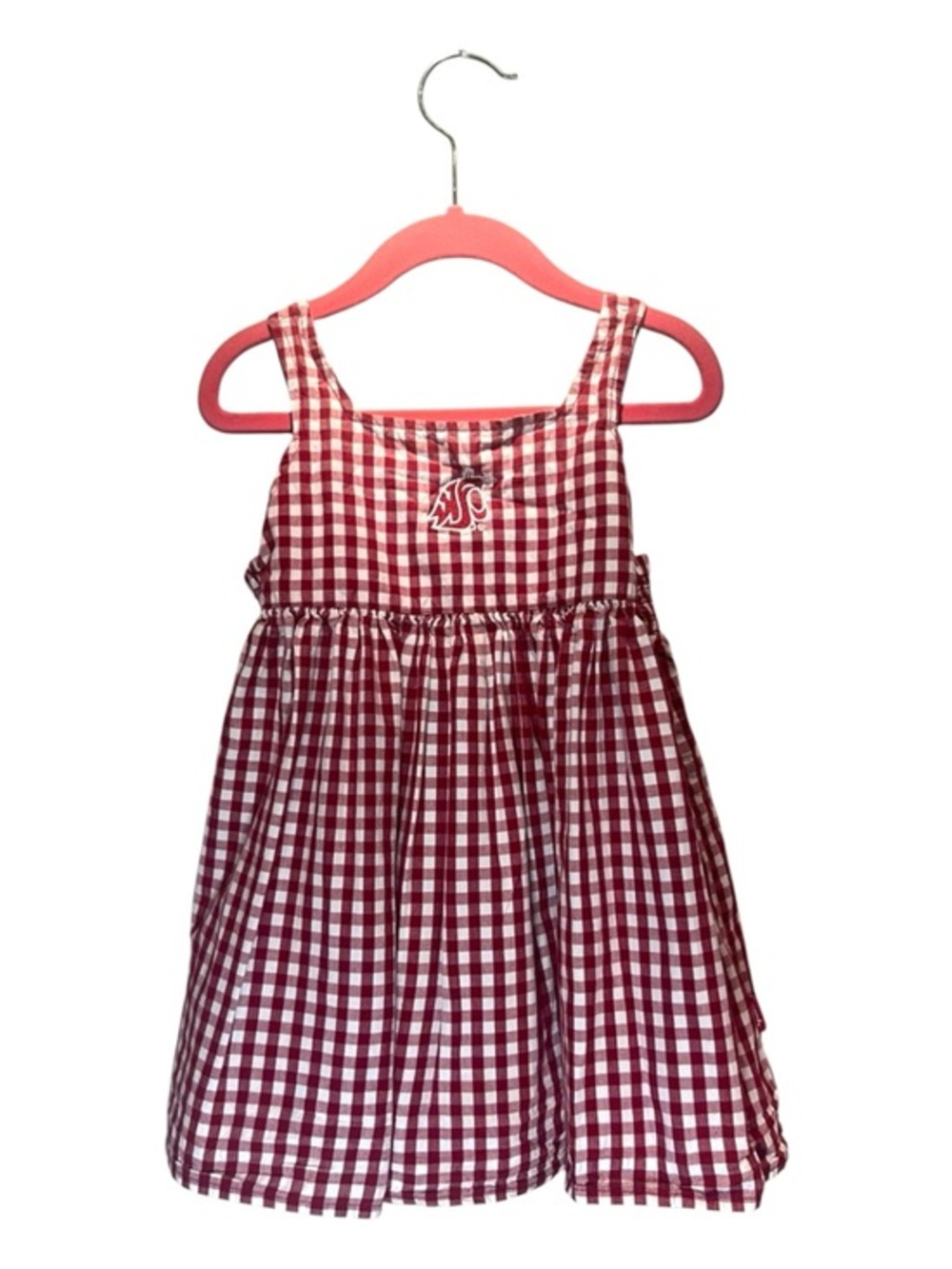 Garb Athletic Girl’s WSU Washington State University Gingham Cougars 3T Crimson